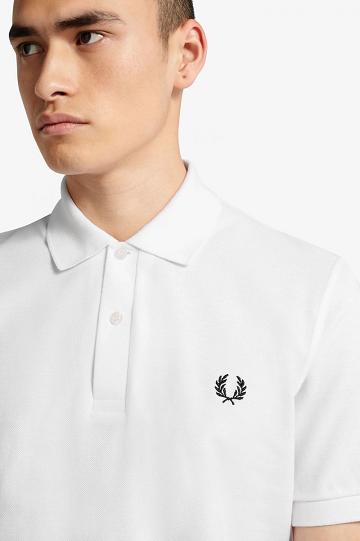 White Fred Perry M3 Men's Polo Shirts | PH 1394MQZA